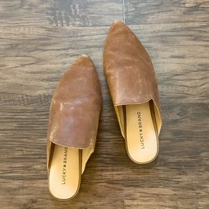 Lucky Brand Suede Mules